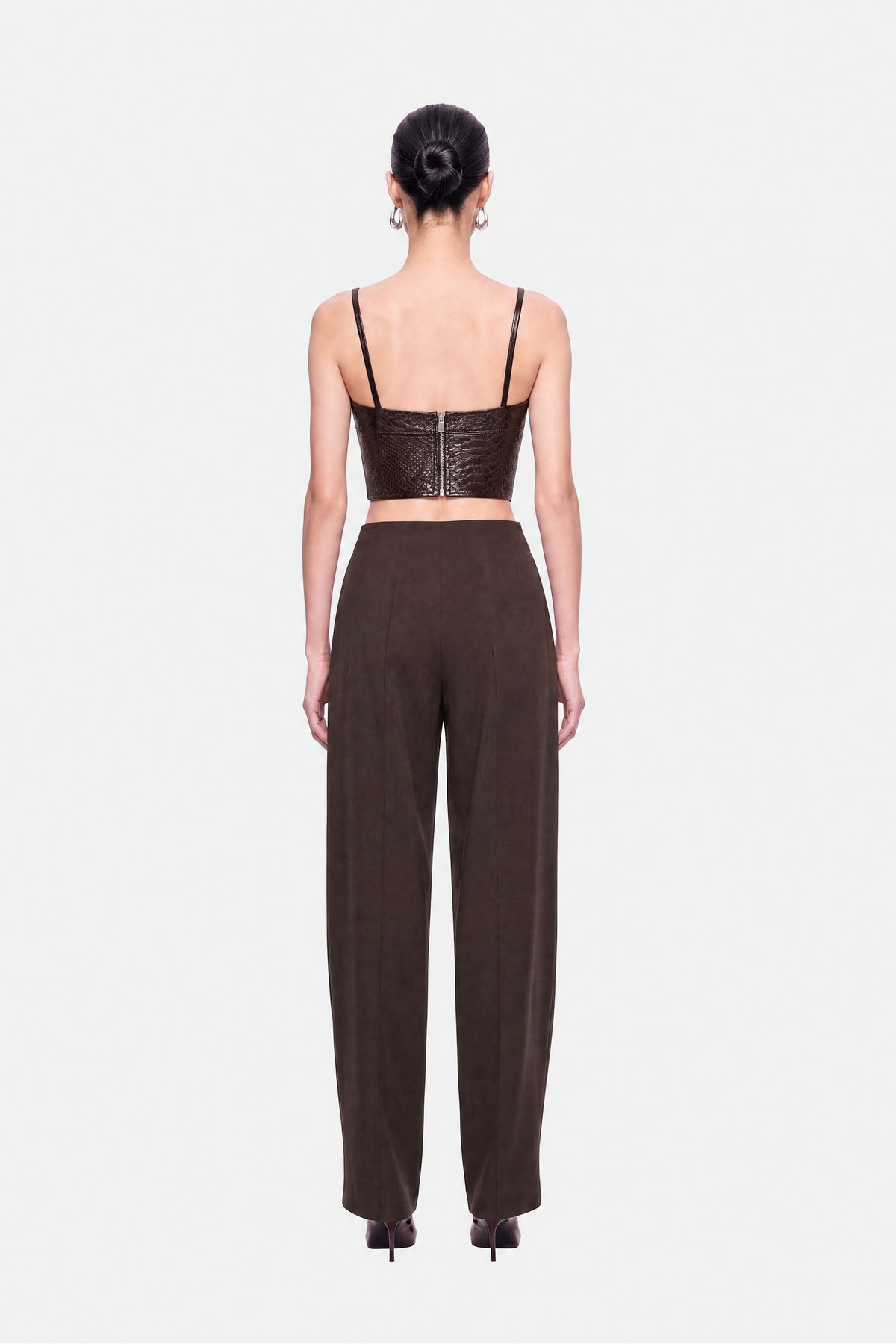 Snake Effect Leather Bralet
