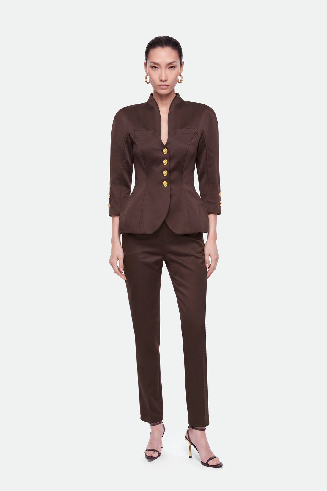 Boned Stand Collar Jacket