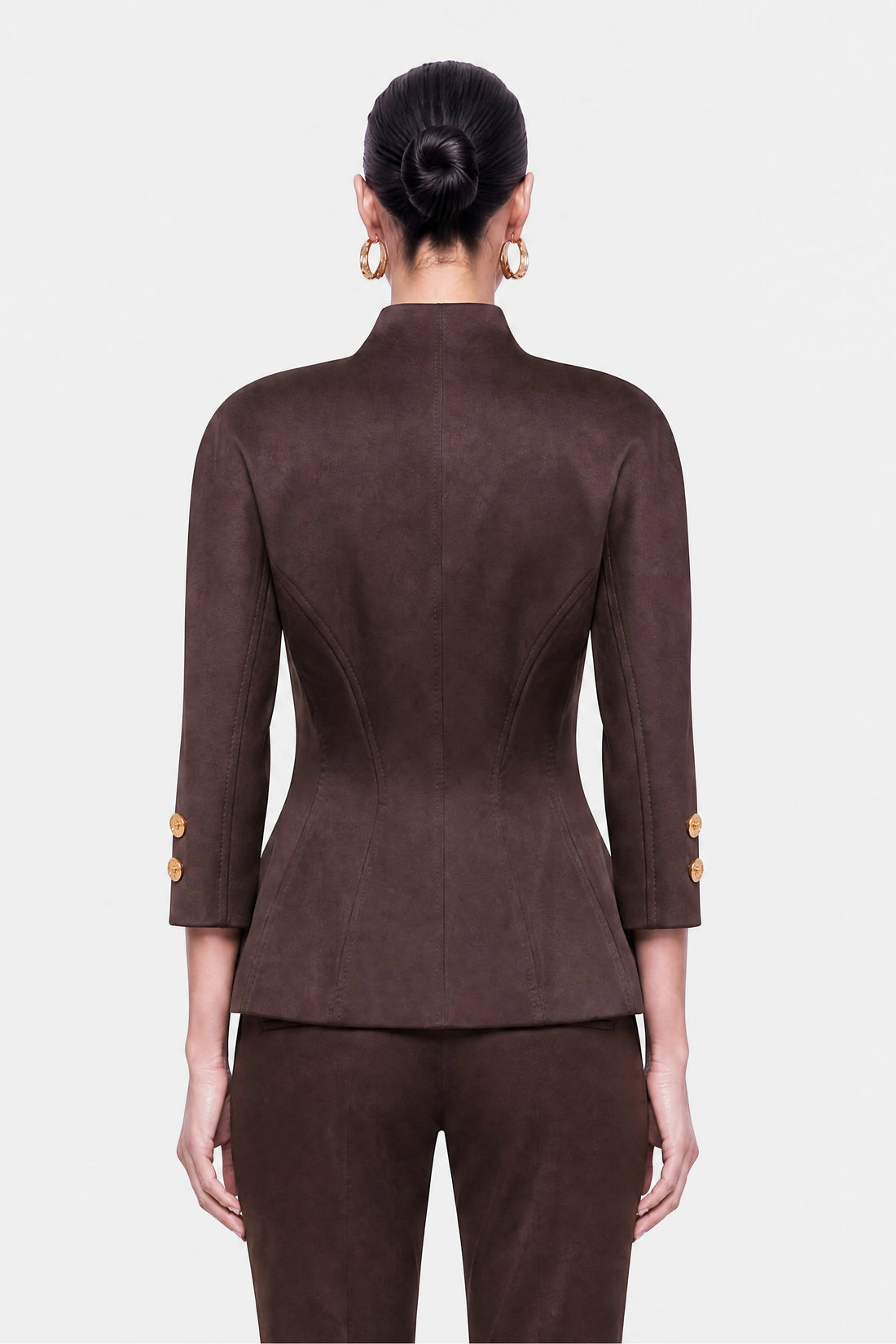 Boned Stand Collar Jacket