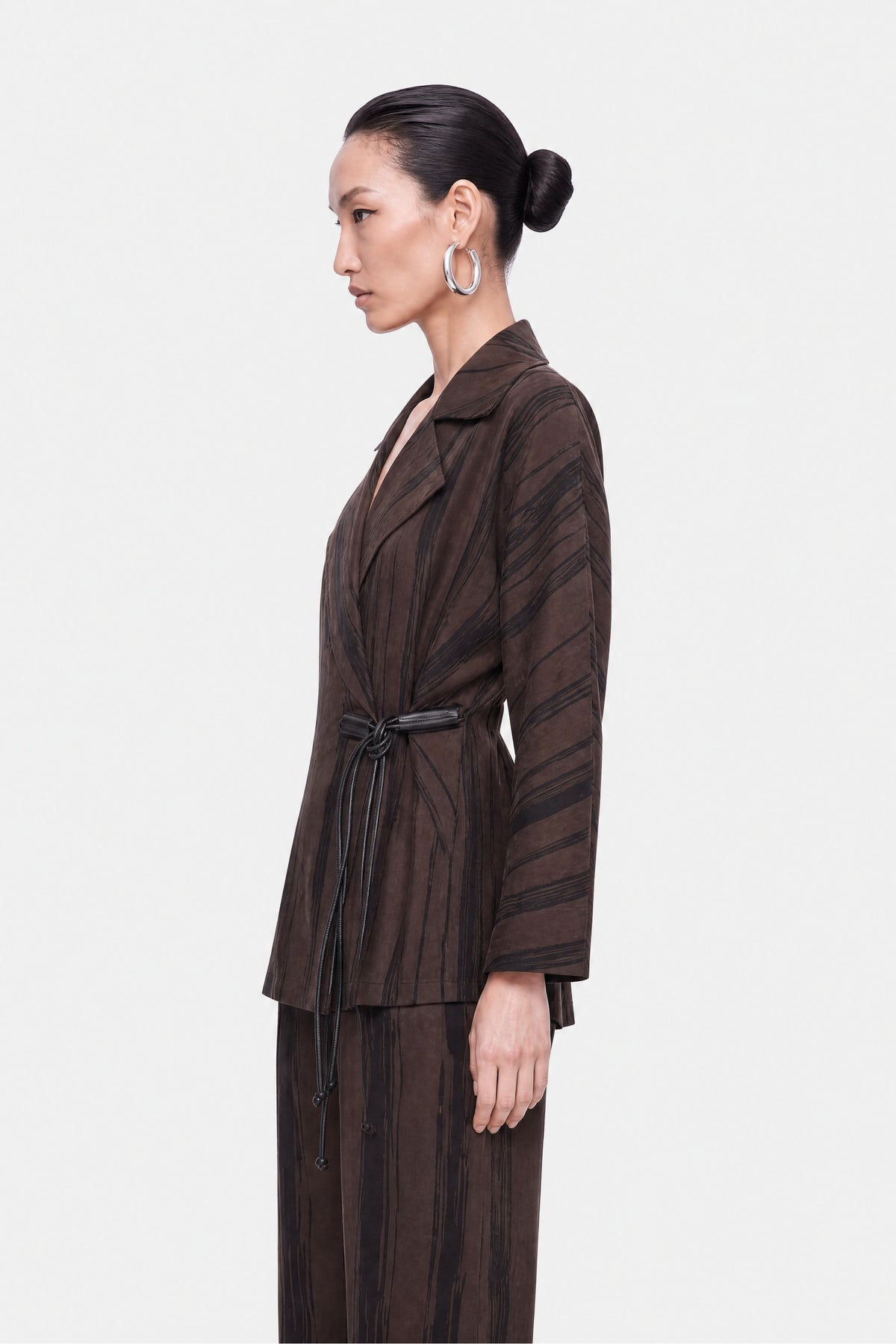 Printed Tie Wrap Jacket