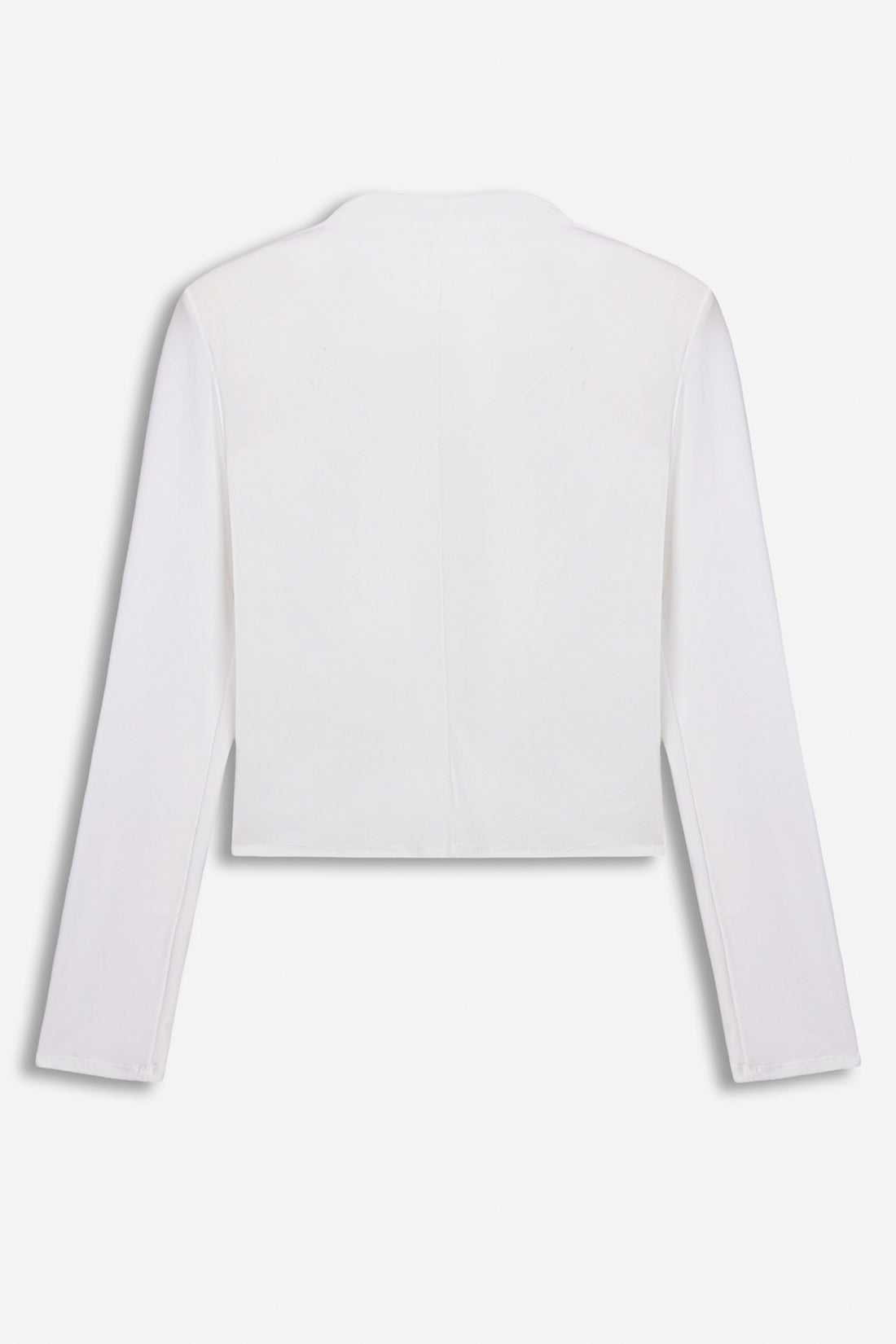 Ruched Metal Zip Blouse