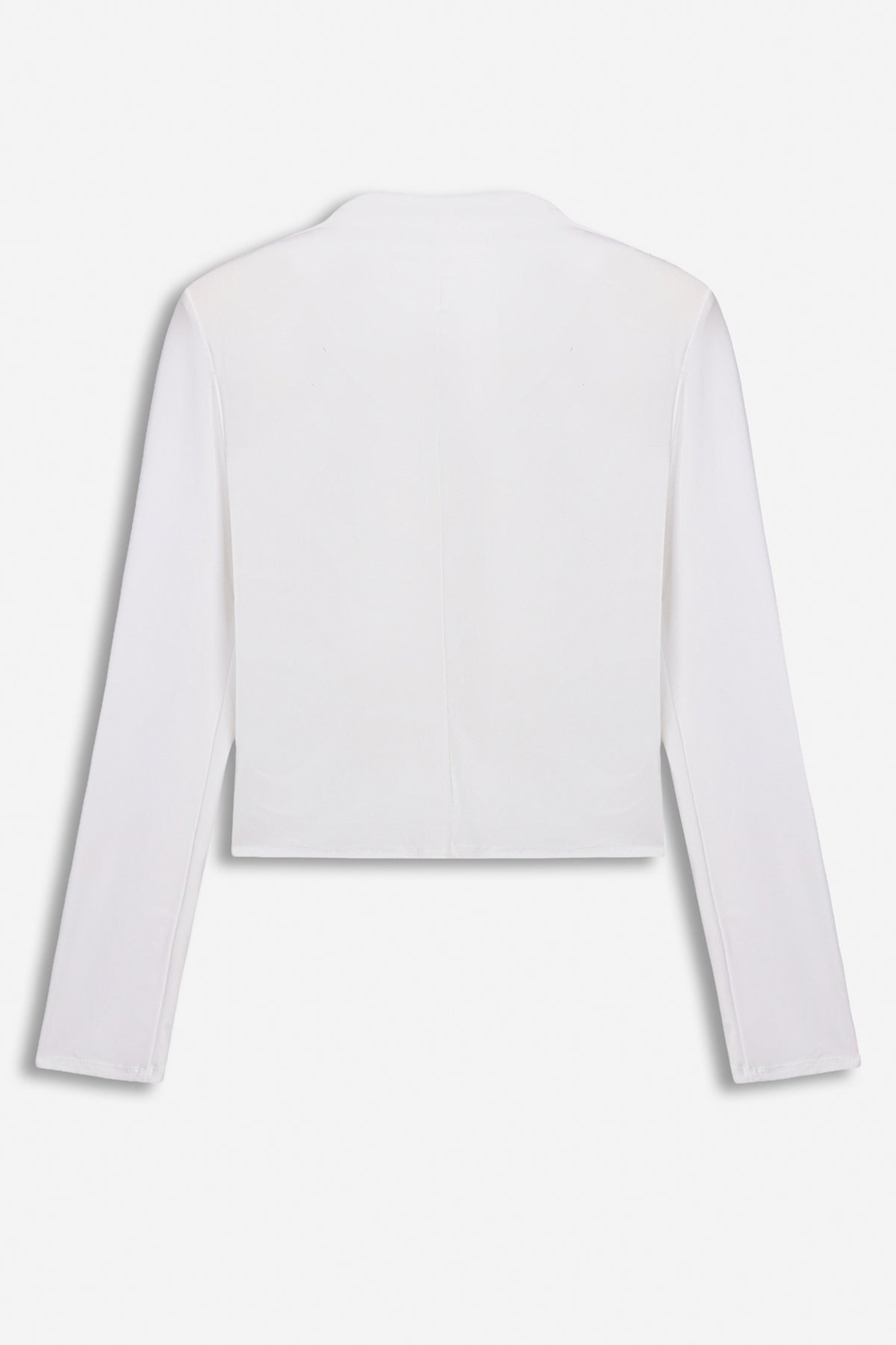 Ruched Metal Zip Blouse