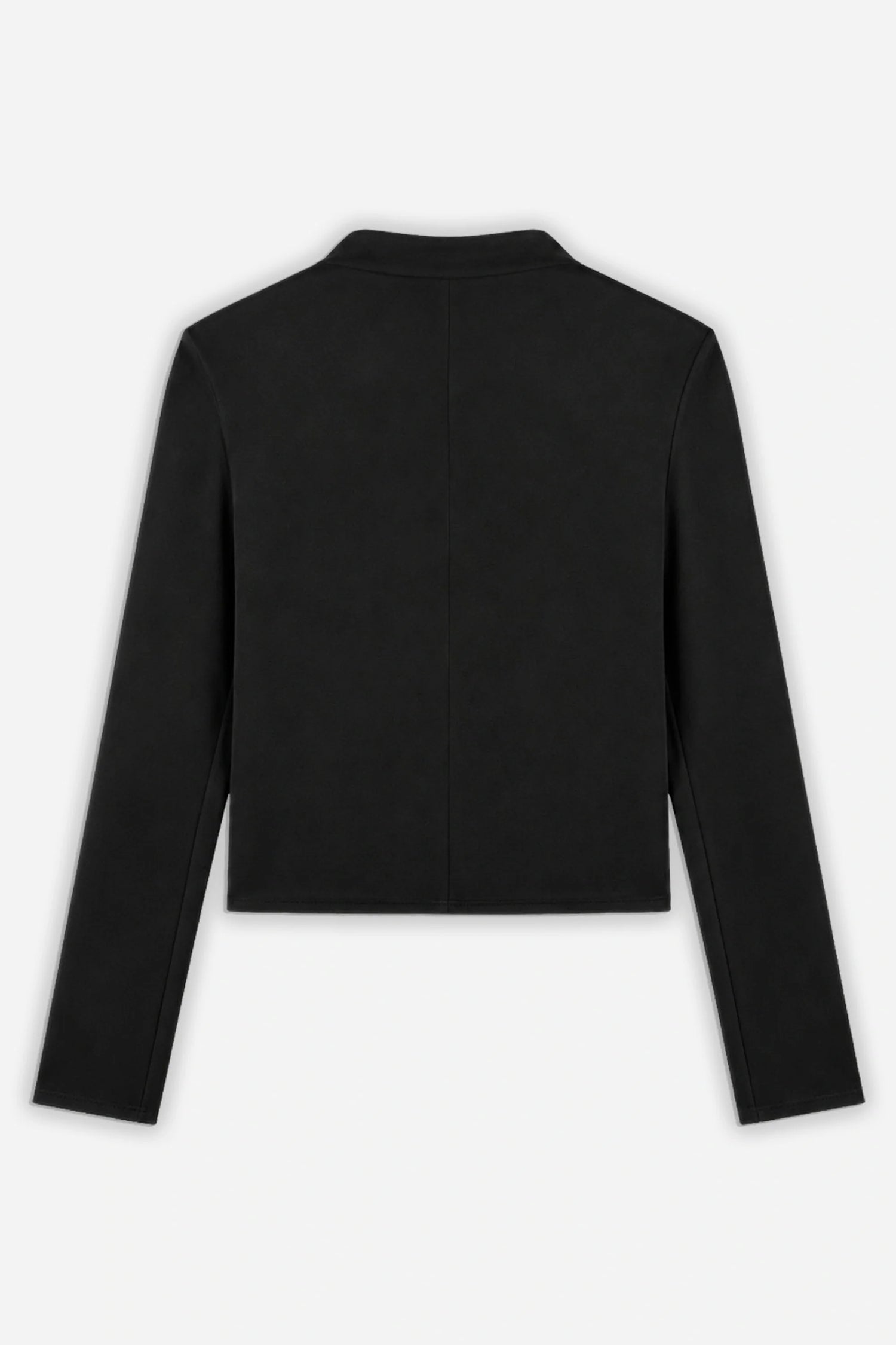 Ruffle Trim Zip Front Blouse
