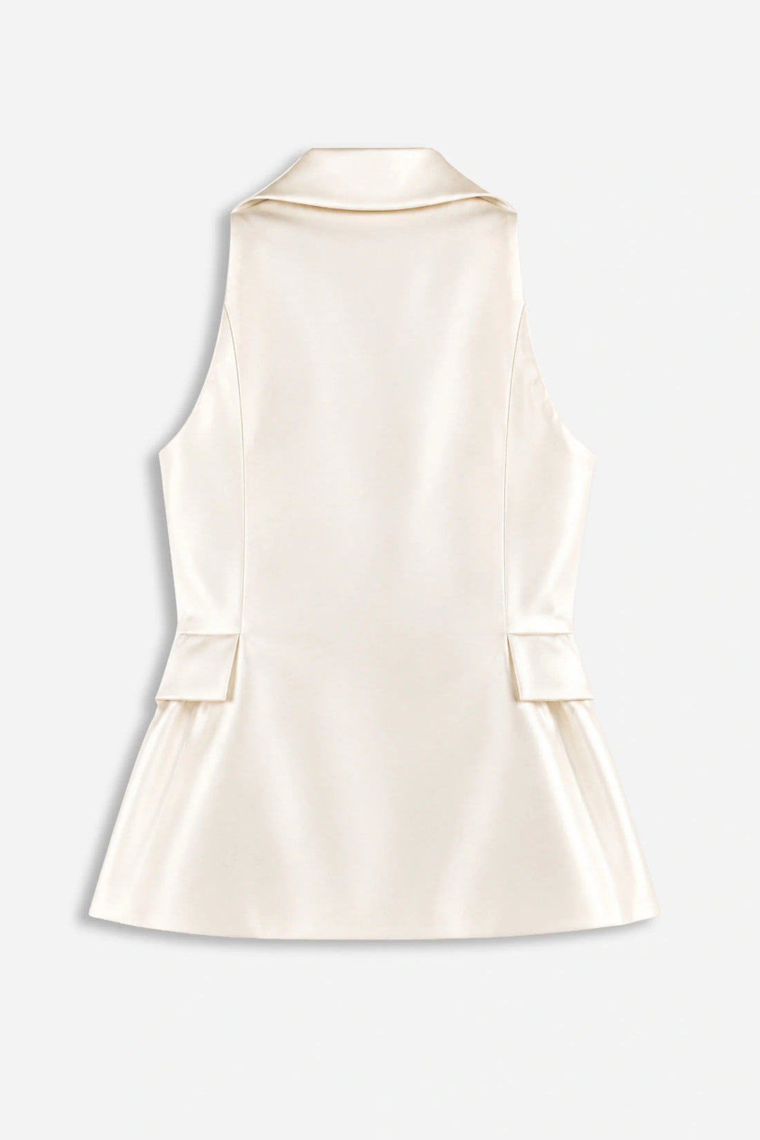 Single Button Peak Lapel Vest