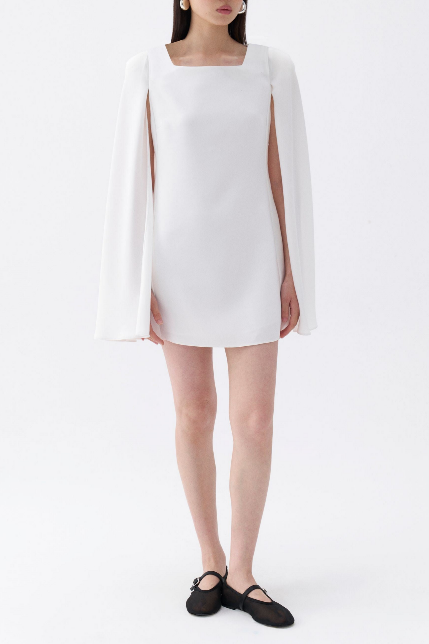 Cape Sleeve Mini Dress