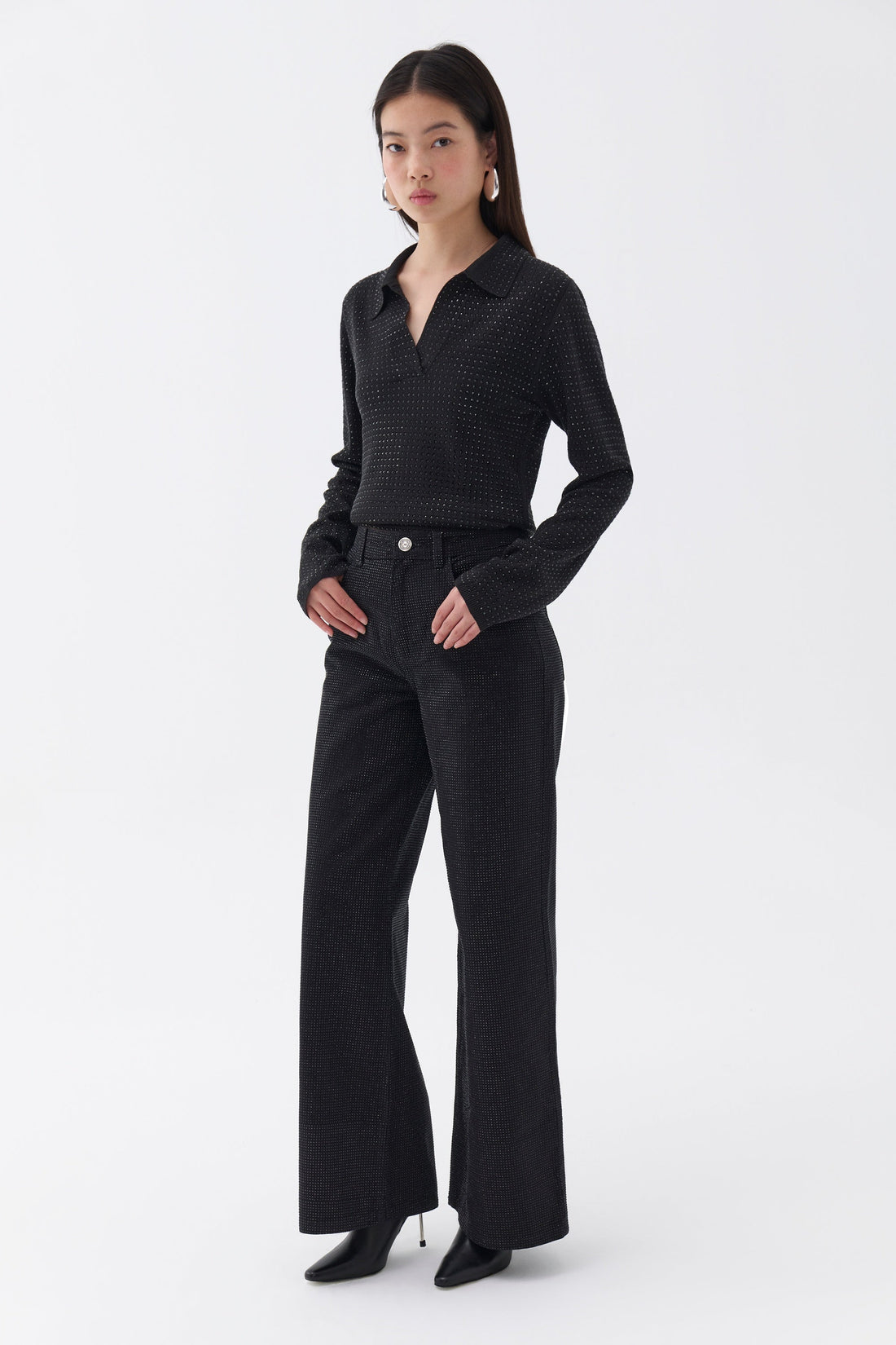 Stone Embroidered Jeans (Final Sale)