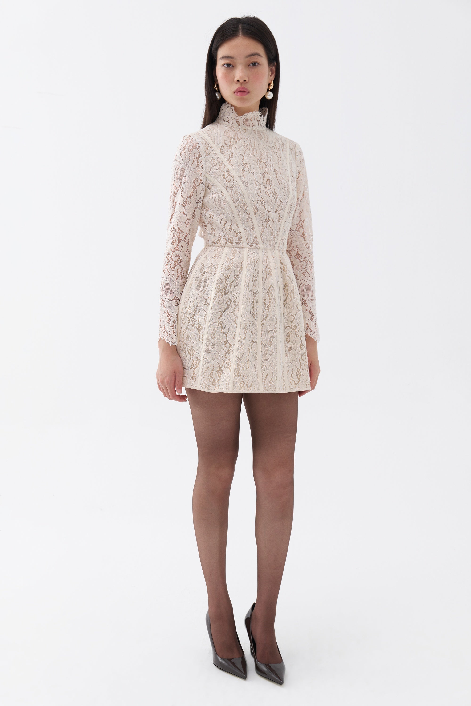 Lace Long Sleeve Minidress