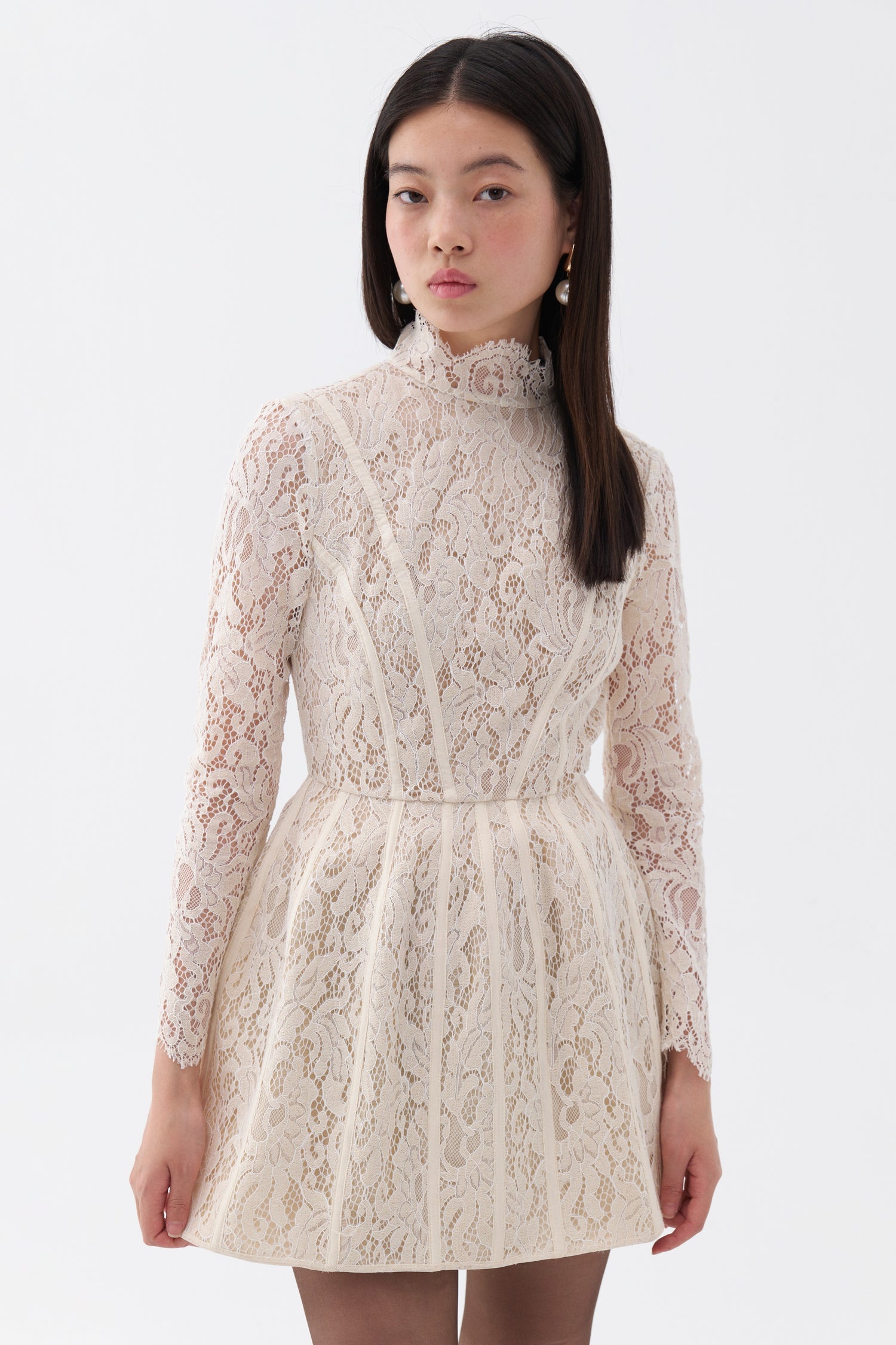 Lace Long Sleeve Minidress