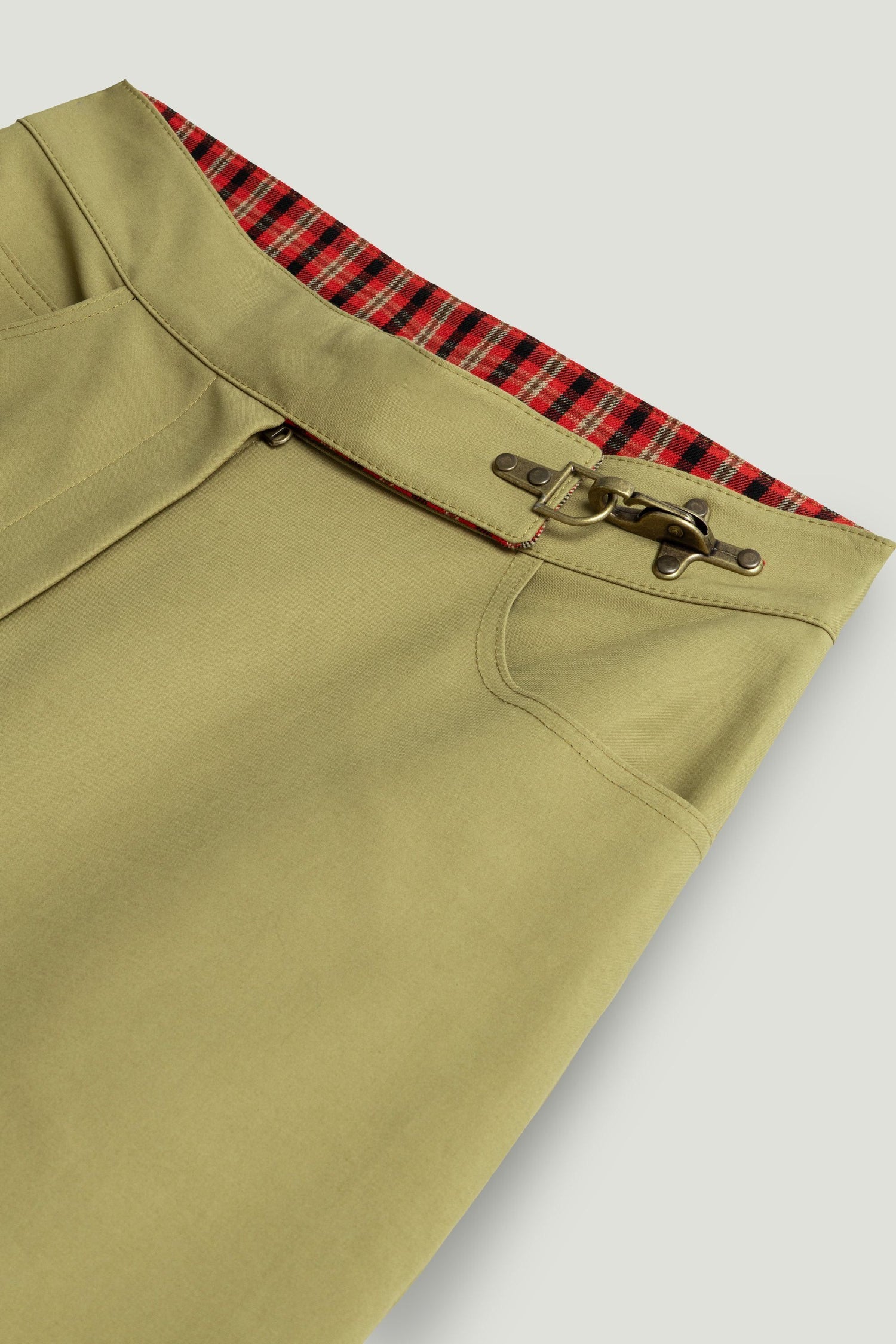 Side-Buckle High-Waist Wide Trousers