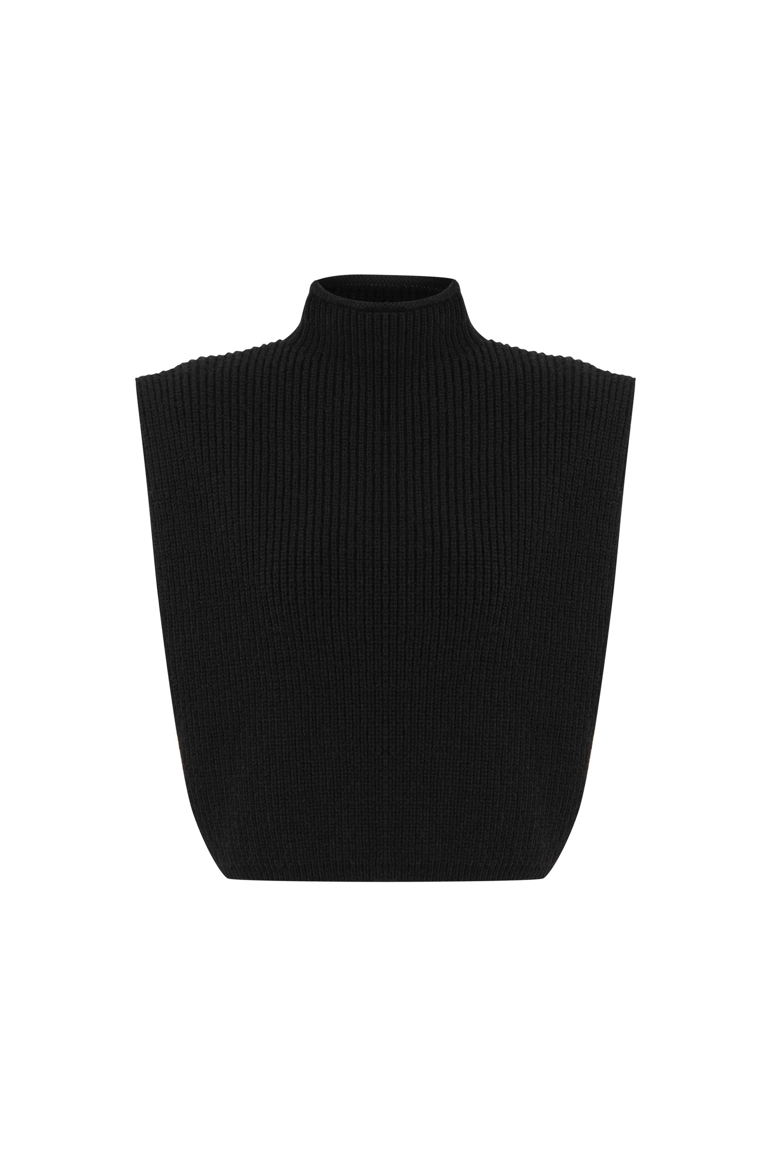 Ribbed Turtleneck Knit Sweater