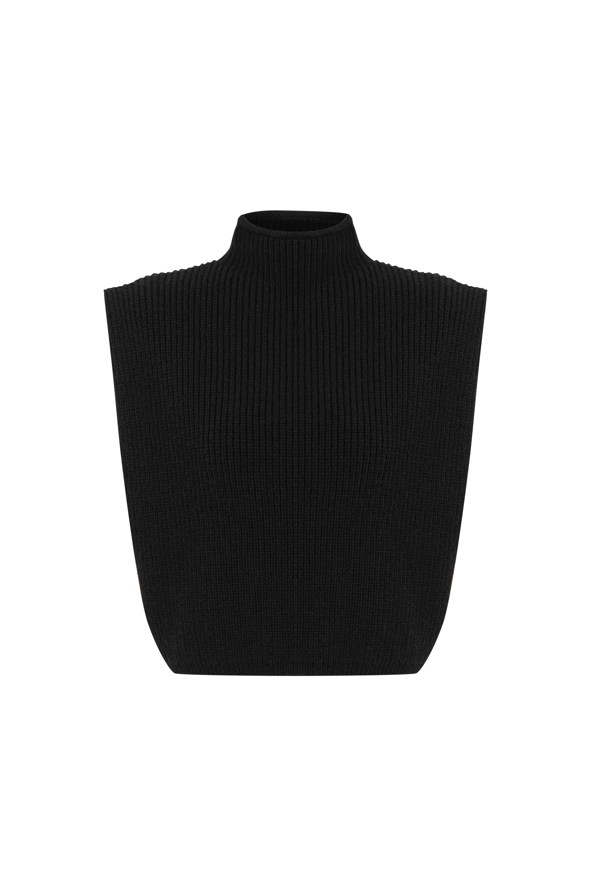 Ribbed Turtleneck Knit Sweater