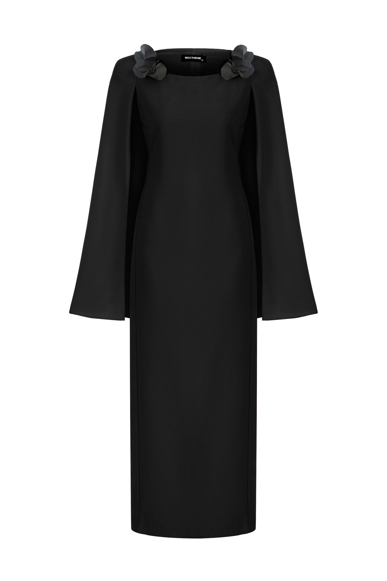 Cape Sleeve Maxi Dress