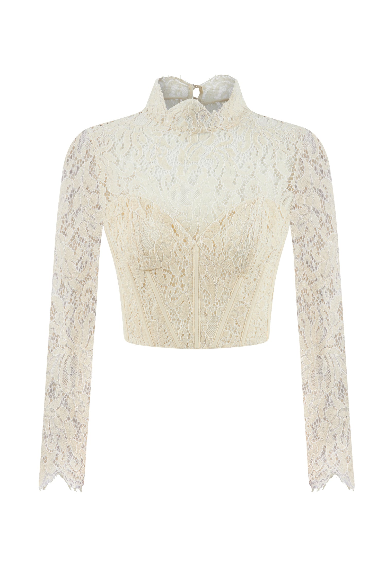 Corset-Look Lace Blouse