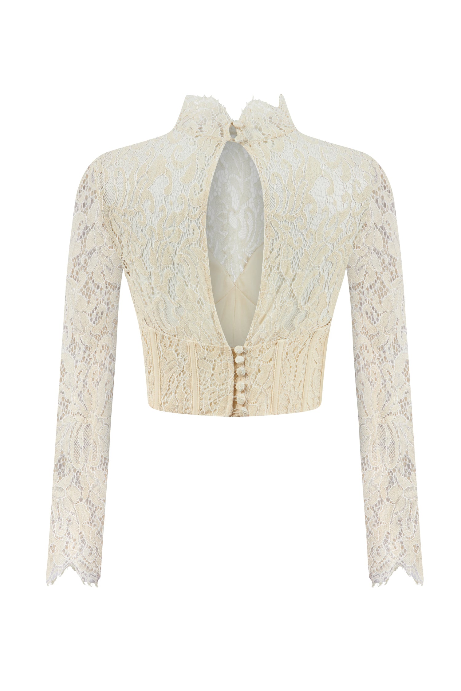 Corset-Look Lace Blouse