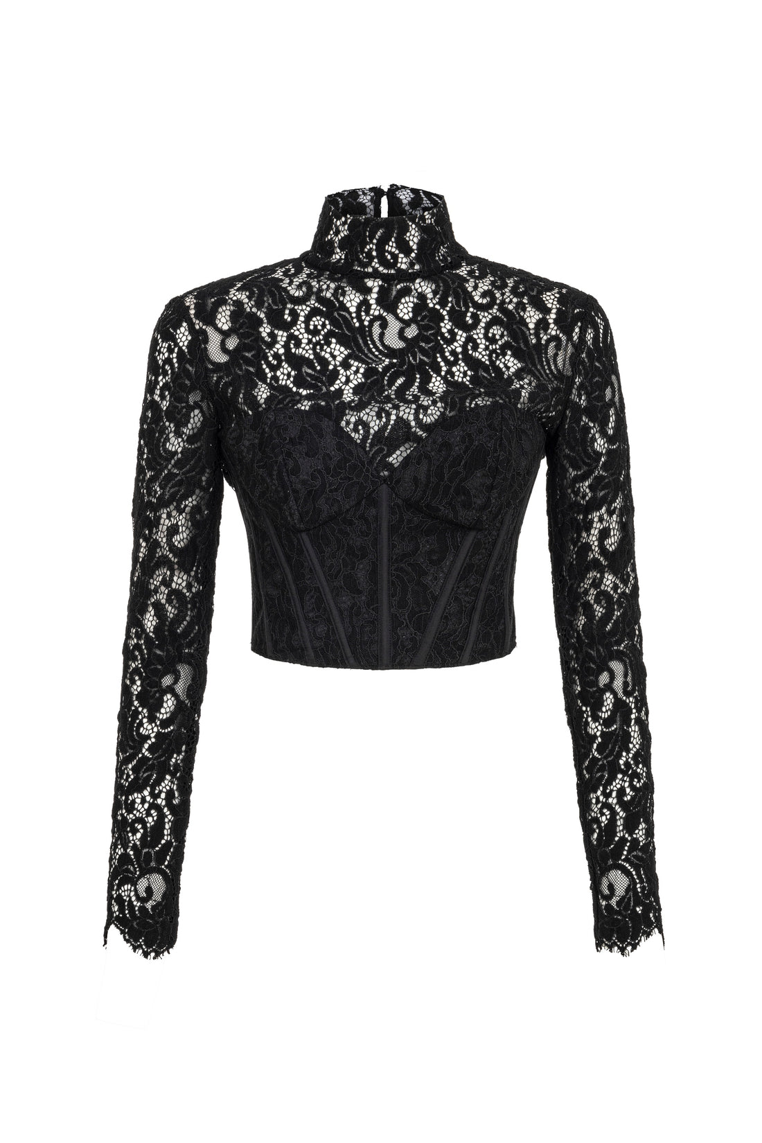 Corset-Look Lace Blouse (Final Sale)