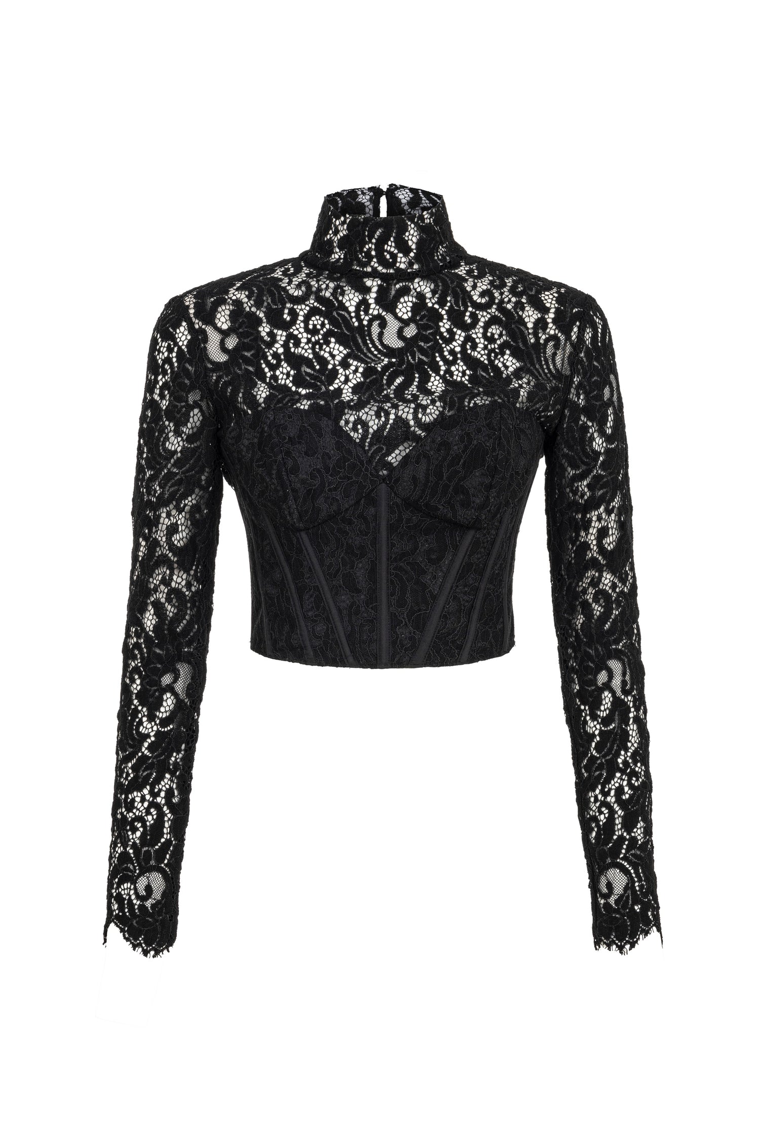 Corset-Look Lace Blouse