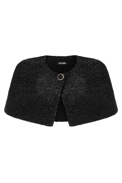 Padded Shoulder Bolero Jacket