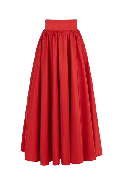 High Waist Taffeta Skirt