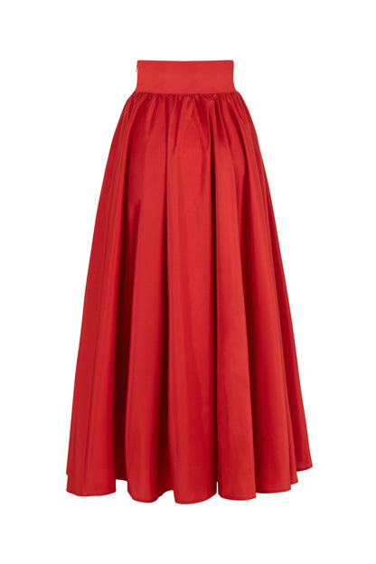 High Waist Taffeta Skirt