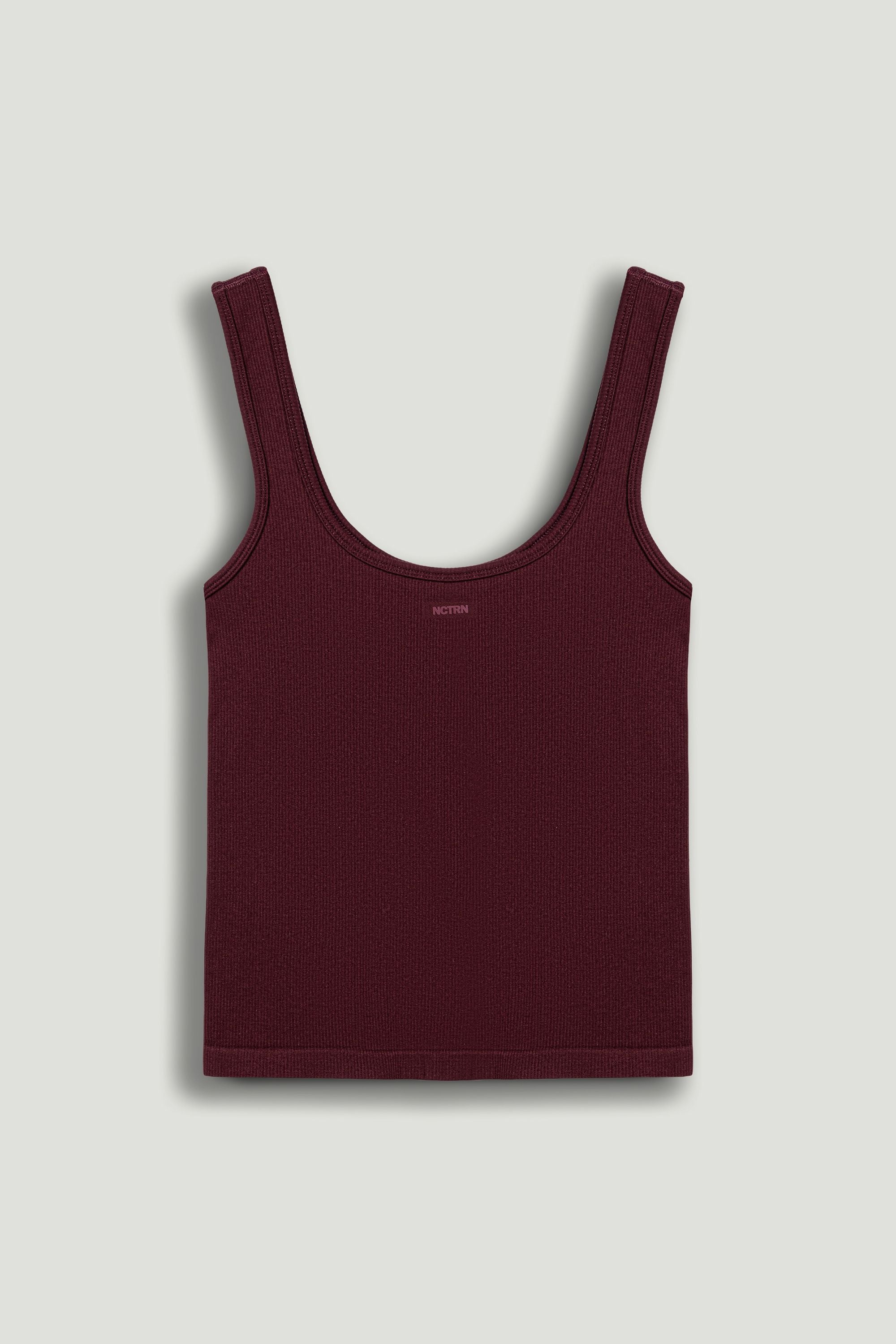 Burgundy Printed Sleeveless Crop Top