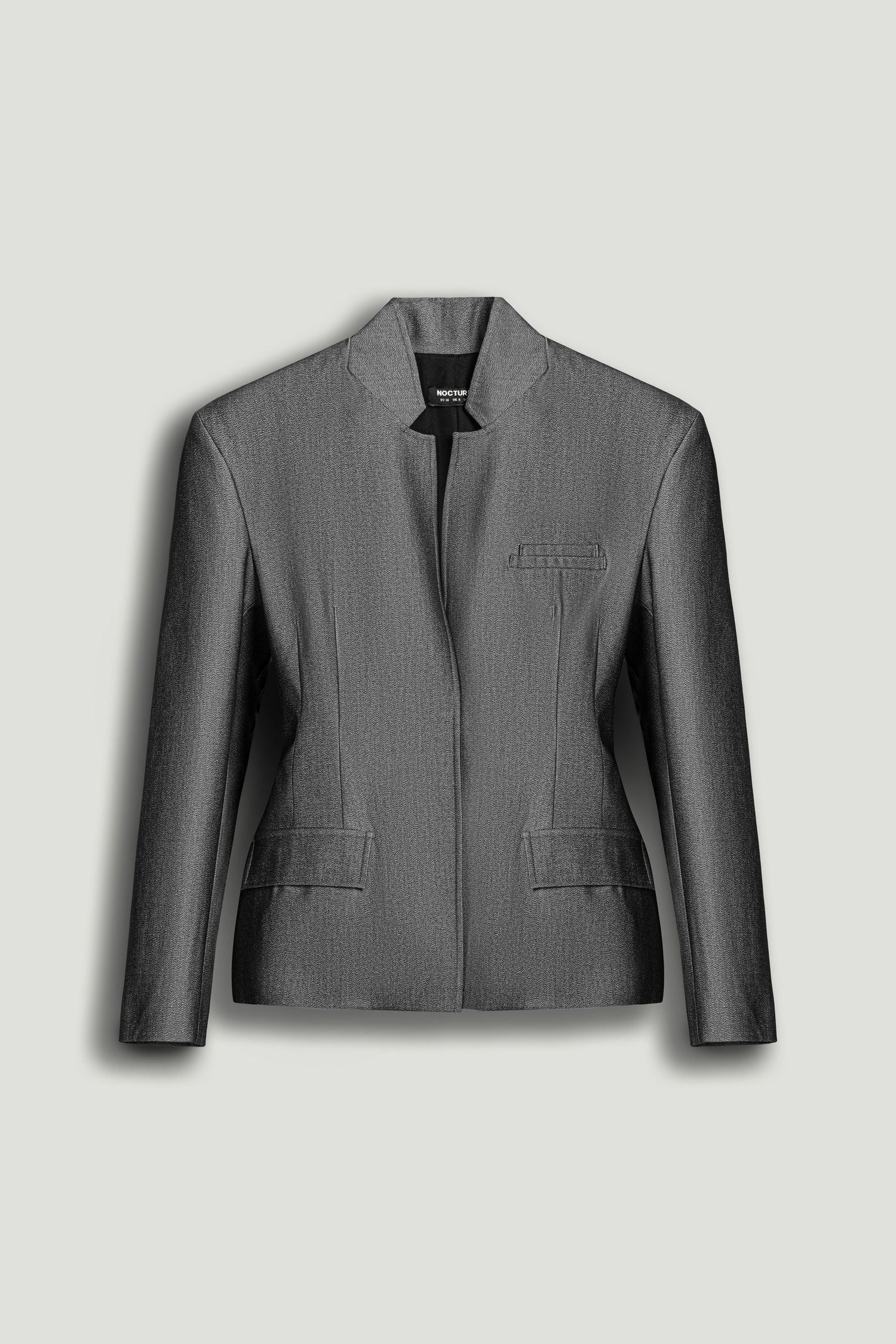 Structured Padded High-Neck Jacket