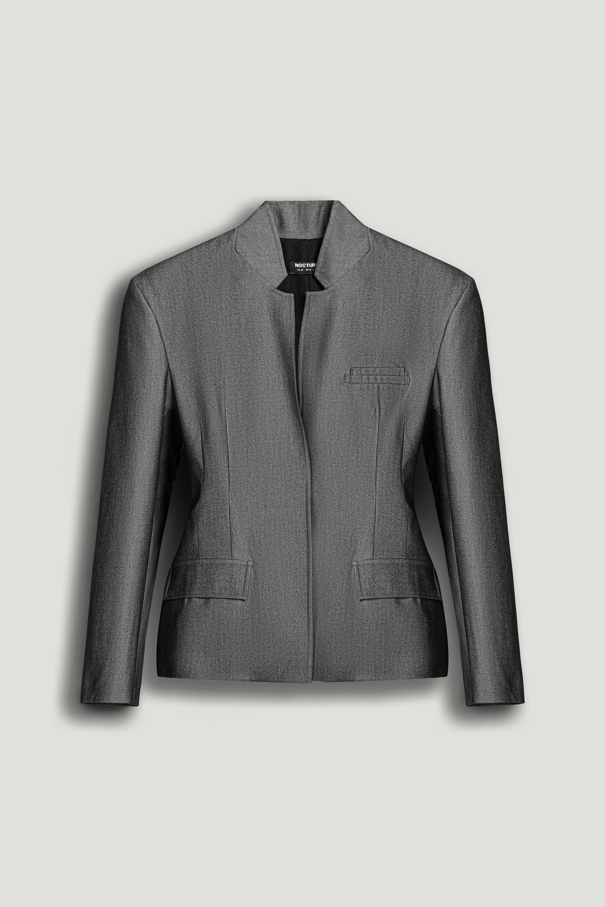Structured Padded High-Neck Jacket