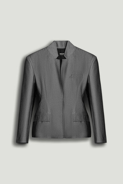 Structured Padded High-Neck Jacket
