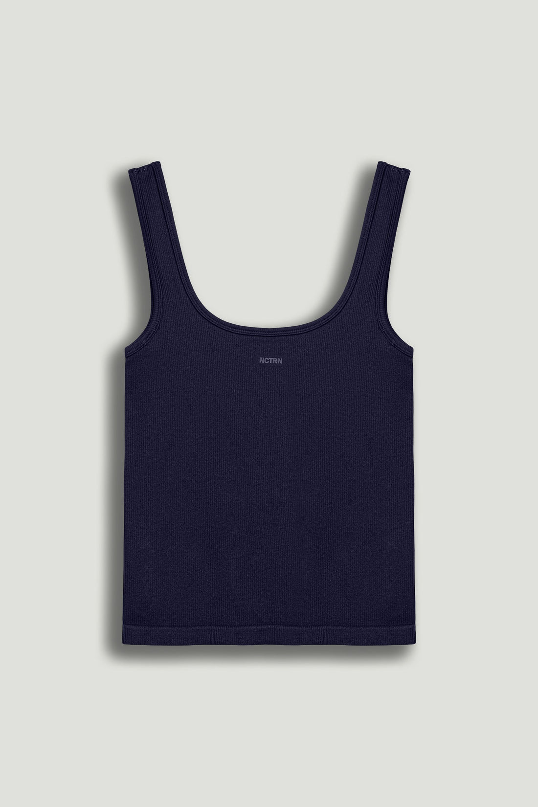 Navy Blue Printed Sleeveless Crop Top