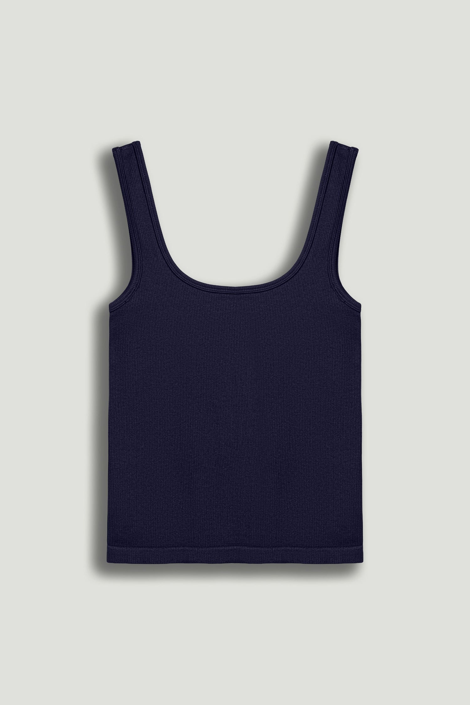 Navy Blue Printed Sleeveless Crop Top