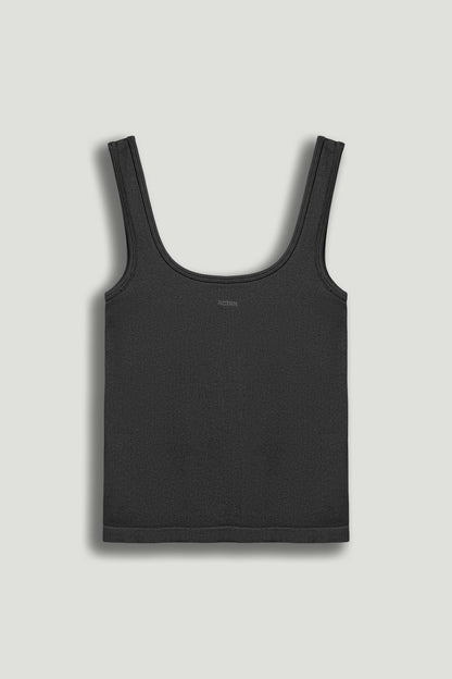 Anthracite Printed Sleeveless Crop Top