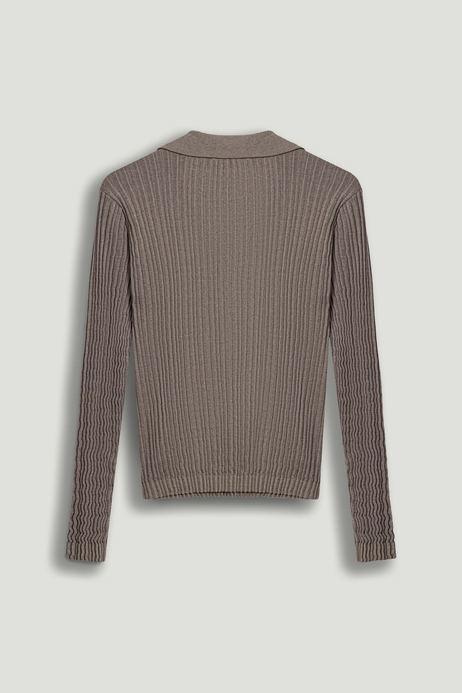 Ribbed Polo Sweater