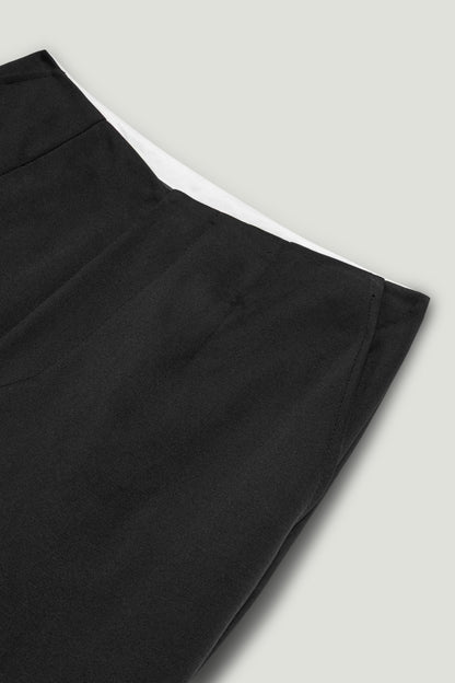 Black Pleat Detailed Pants