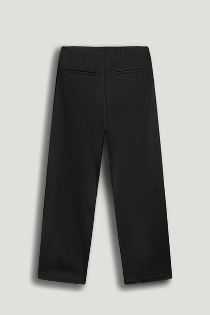 Black Pleat Detailed Pants