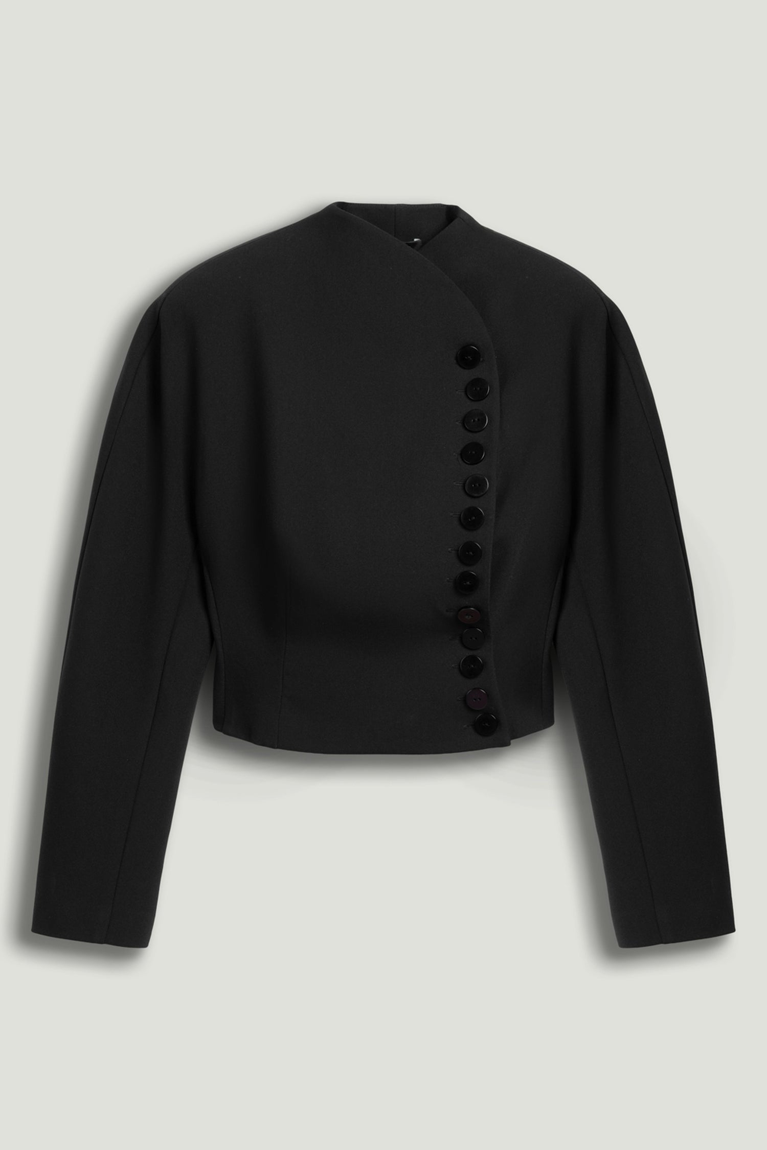Asymmetric Buttoned Tailored Jacket