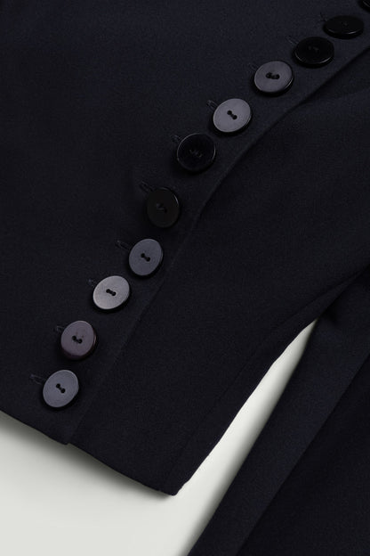 Asymmetric Buttoned Tailored Jacket