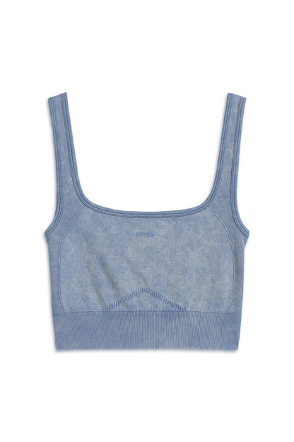 Indigo Ribbed Crop Top