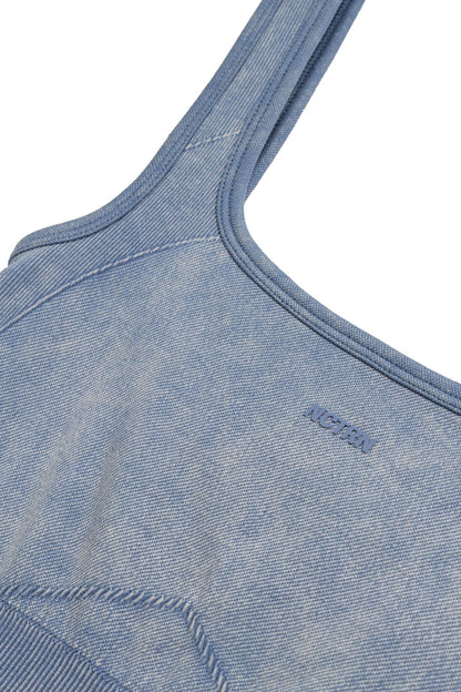 Indigo Ribbed Crop Top