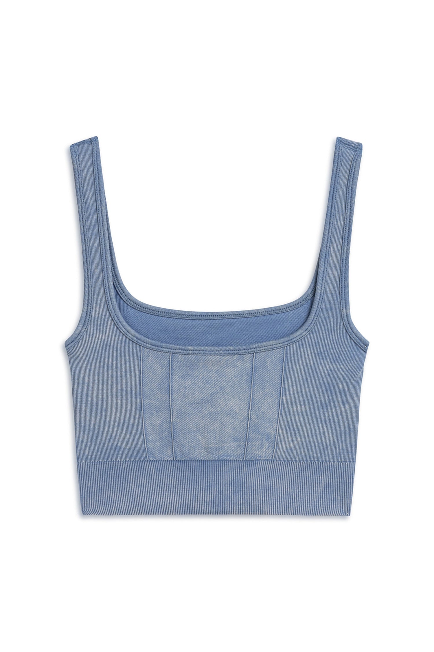 Indigo Ribbed Crop Top