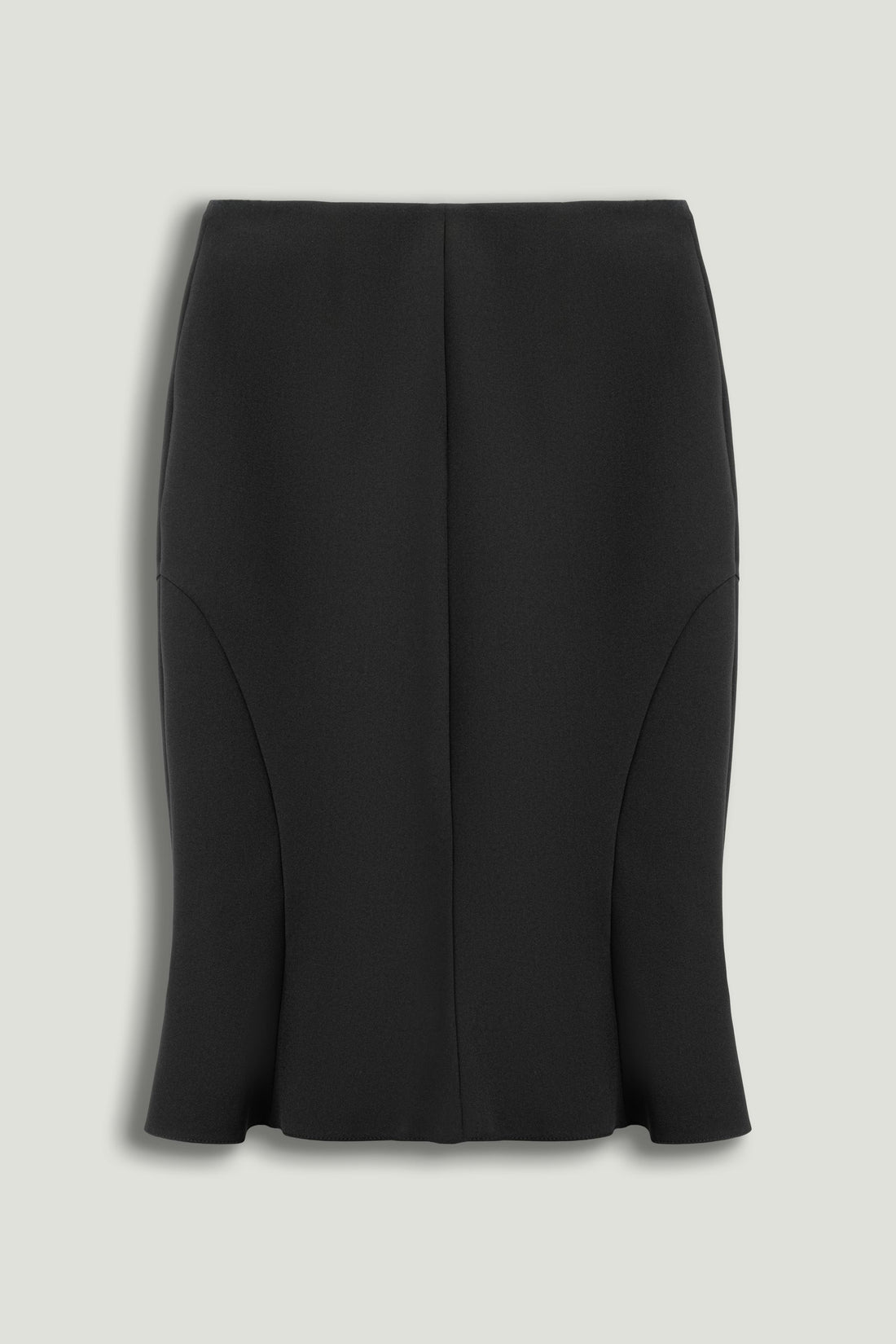 Flounced Hem Fishtail Midi Skirt