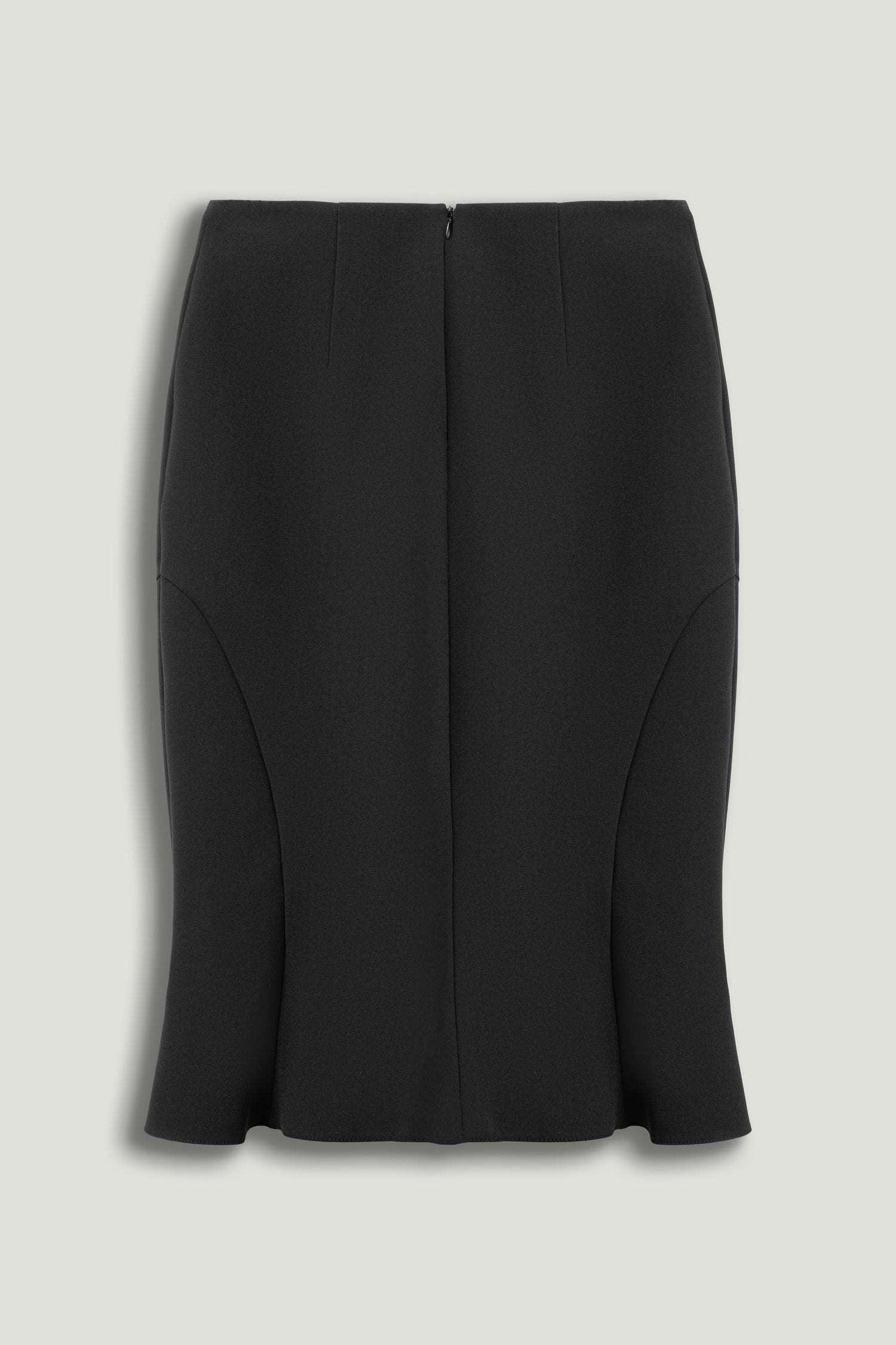 Flounced Hem Fishtail Midi Skirt