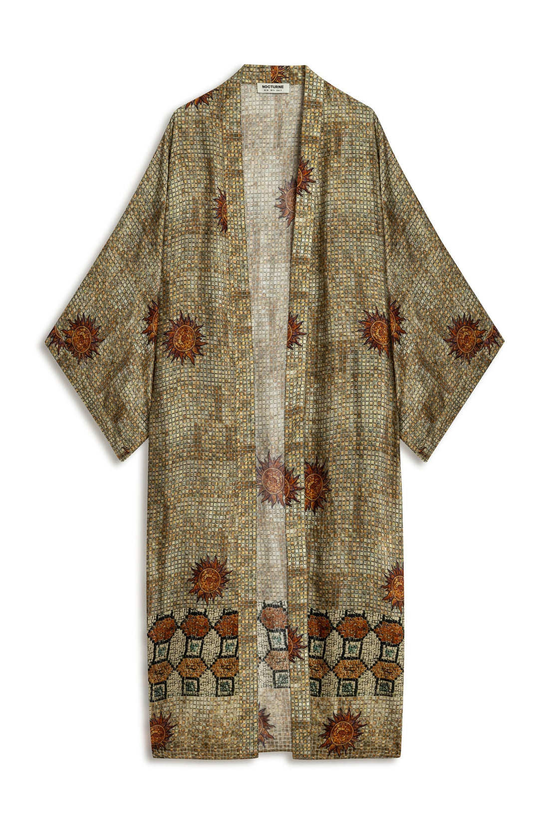 Oversized Mosaic Patterned Kimono