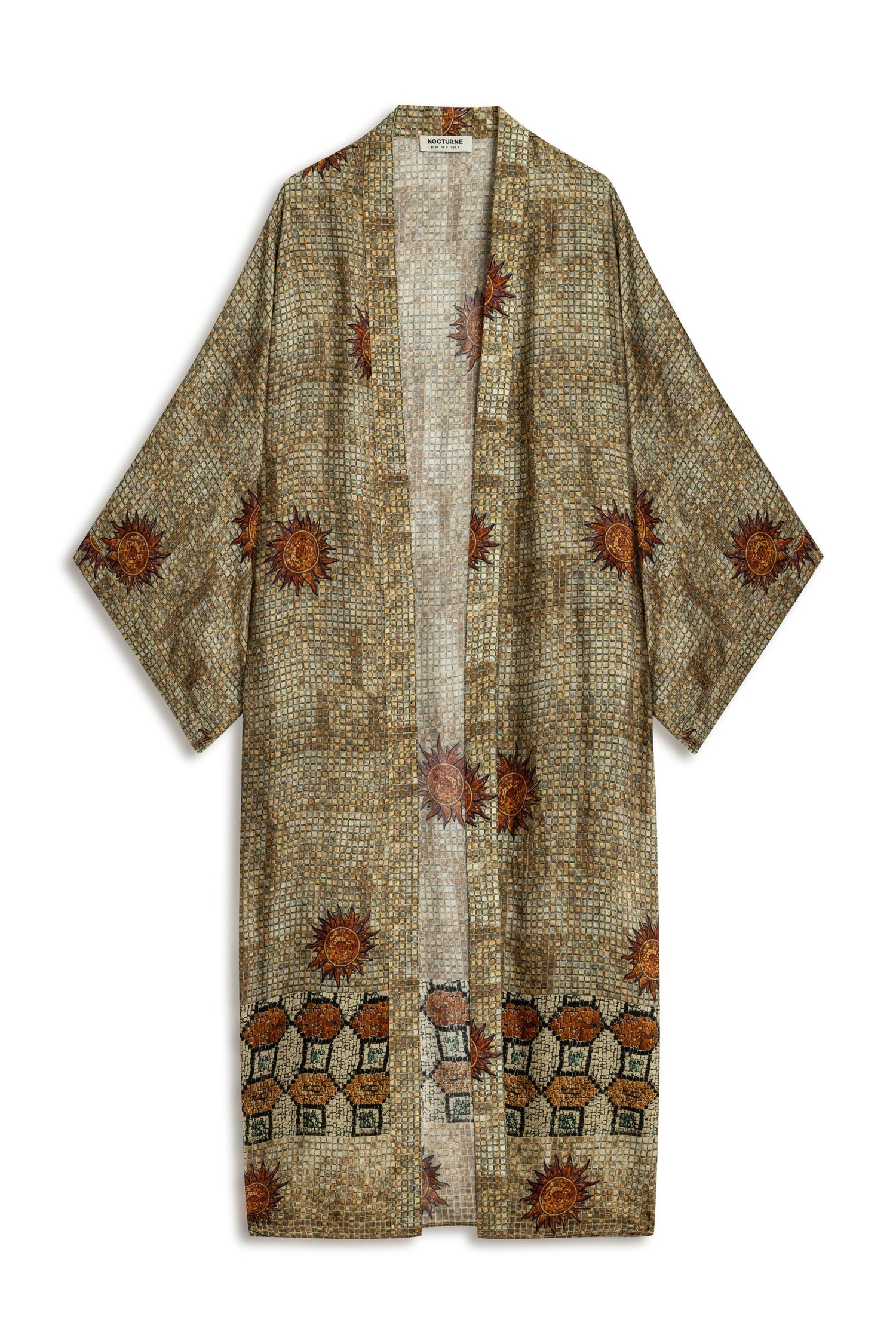 Oversized Mosaic Patterned Kimono