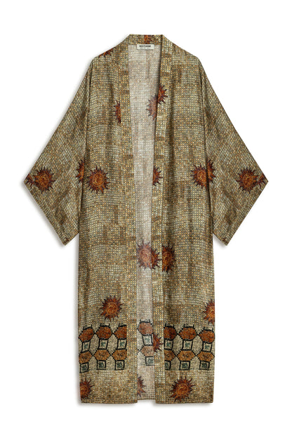 Oversized Mosaic Patterned Kimono