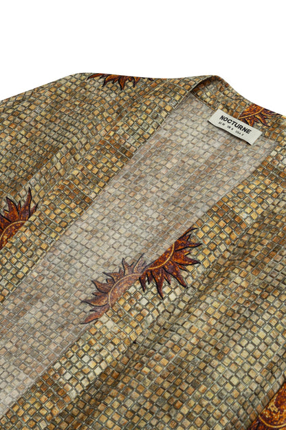 Oversized Mosaic Patterned Kimono