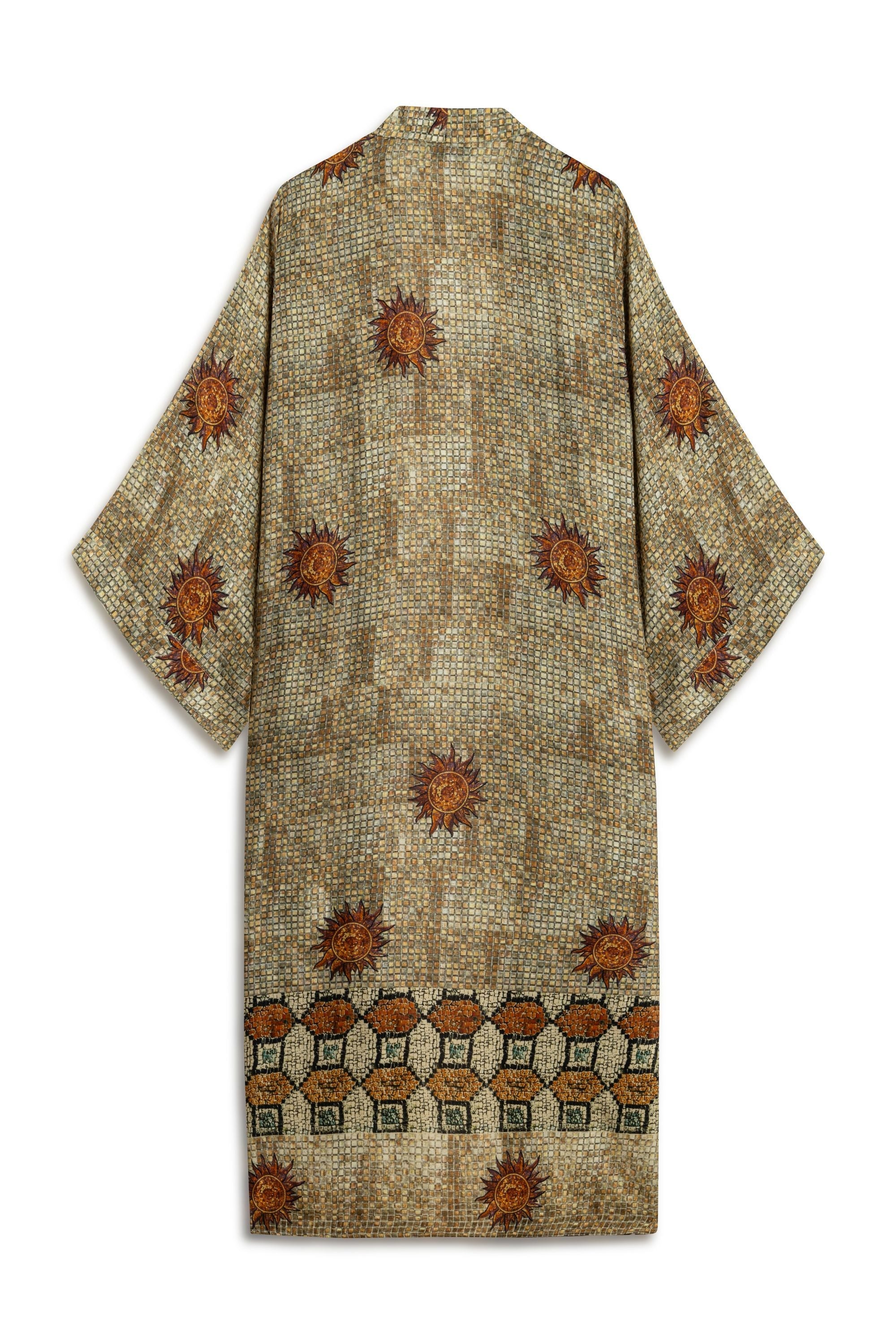 Oversized Mosaic Patterned Kimono