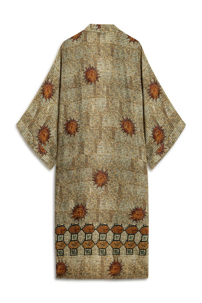 Oversized Mosaic Patterned Kimono