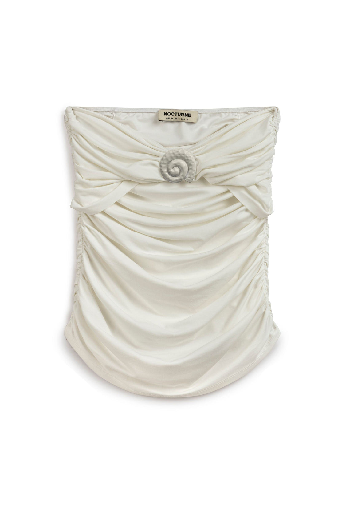 Ecru Strapless Oyster Accessory Blouse