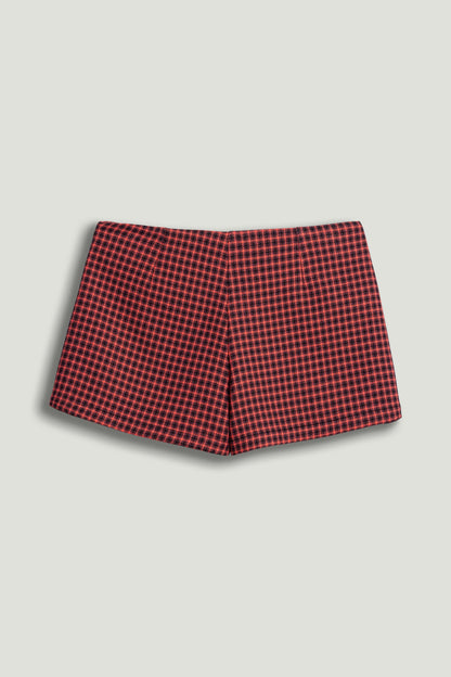 Checked High-Rise Mini Skort