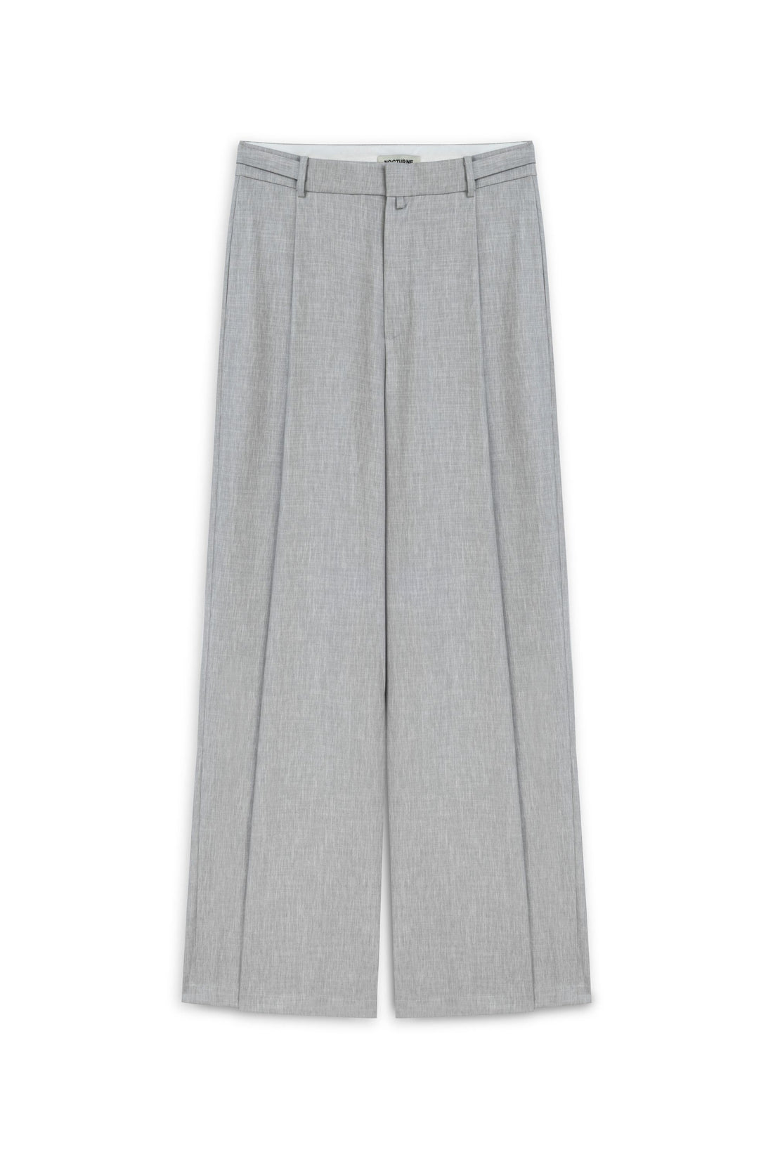 Grey Waist Detailed Low Waist Pants