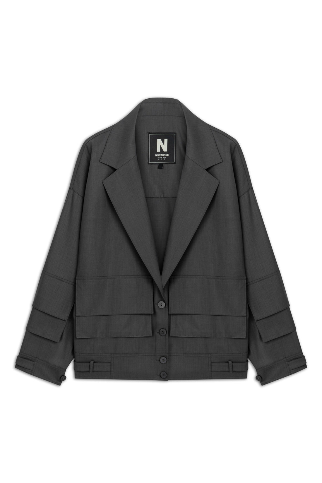 Anthracite Oversize Cargo Pocket Jacket